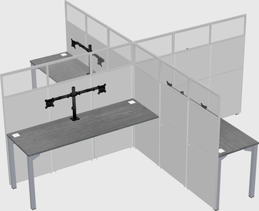 Quad office cubicles