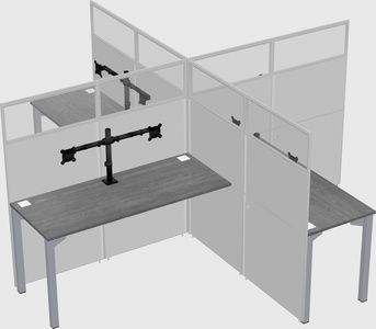 Quad office cubicles