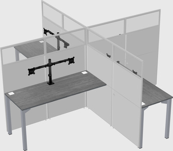 Quad office cubicles