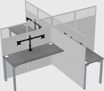 Quad office cubicles