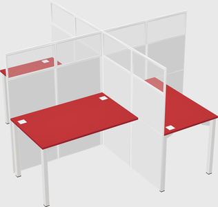 Quad office cubicles
