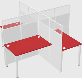 Quad office cubicles