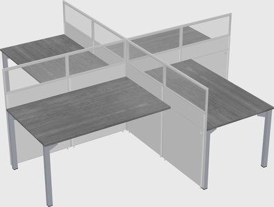 Quad office cubicles