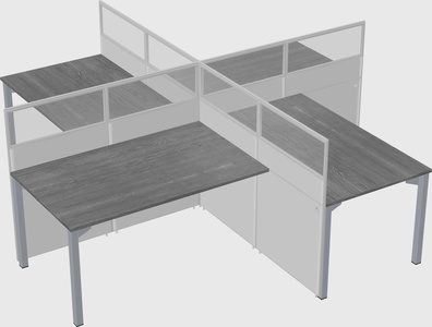 Quad office cubicles