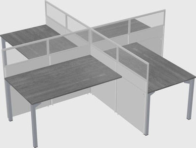 Quad office cubicles