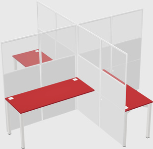 Quad office cubicles