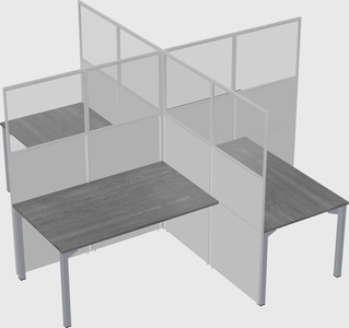 Quad office cubicles