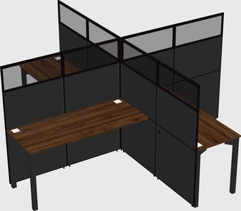 Quad office cubicles