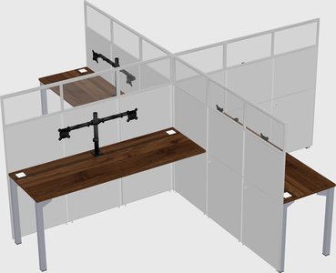 Quad office cubicles