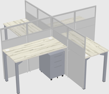 Quad office cubicles