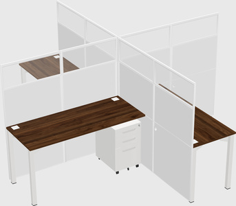Quad office cubicles