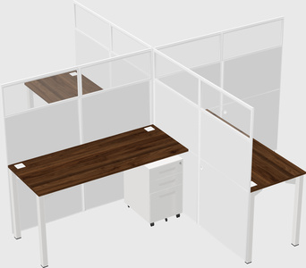 Quad office cubicles