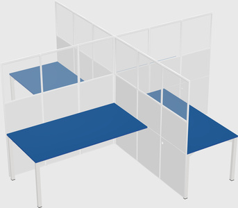 Quad office cubicles