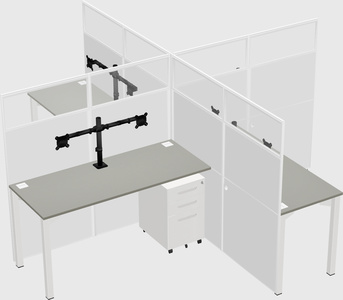 Quad office cubicles