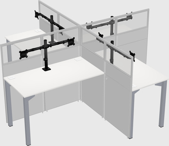 Quad office cubicles