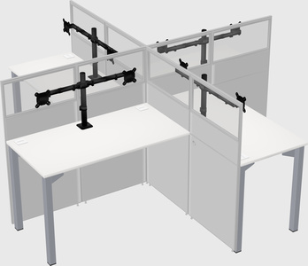 Quad office cubicles