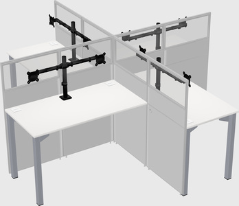 Quad office cubicles