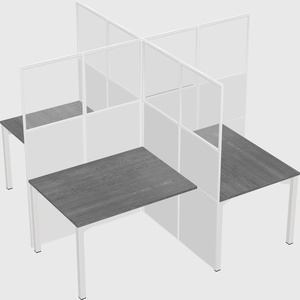 Quad office cubicles