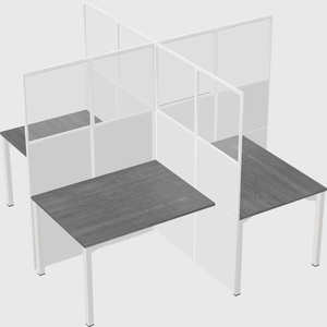 Quad office cubicles