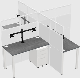 Quad office cubicles