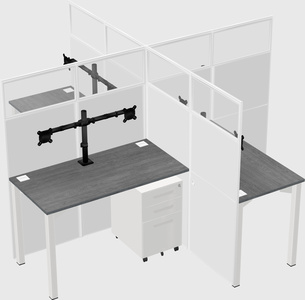 Quad office cubicles