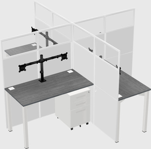 Quad office cubicles