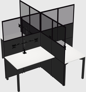 Quad office cubicles