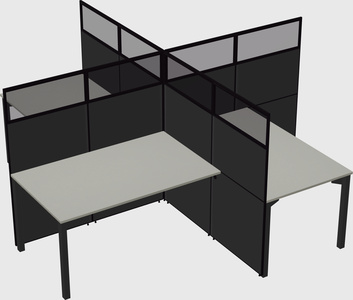 Quad office cubicles