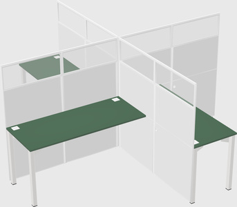 Quad office cubicles