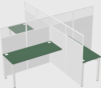 Quad office cubicles