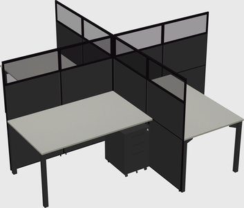 Quad office cubicles