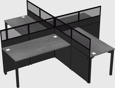 Quad office cubicles