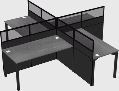 Quad office cubicles