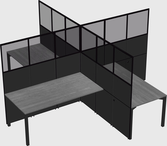 Quad office cubicles