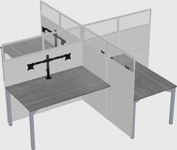 Quad office cubicles