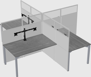 Quad office cubicles