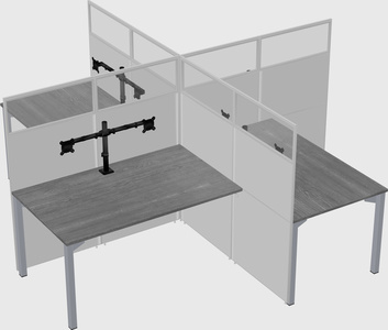 Quad office cubicles