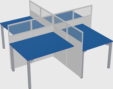 Quad office cubicles