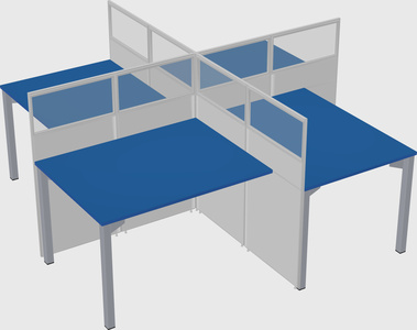 Quad office cubicles