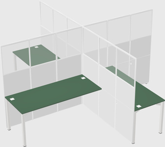 Quad office cubicles