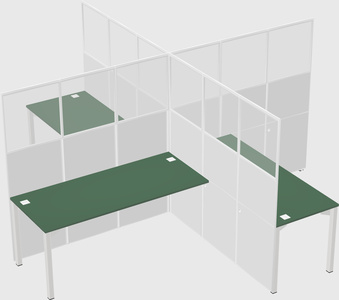 Quad office cubicles