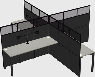 Quad office cubicles