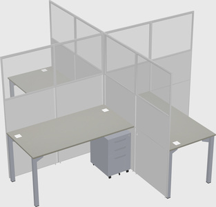 Quad office cubicles