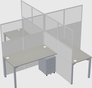 Quad office cubicles