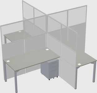 Quad office cubicles