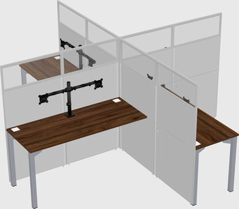 Quad office cubicles