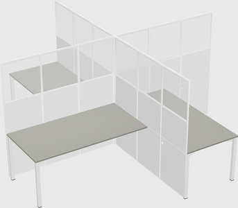 Quad office cubicles