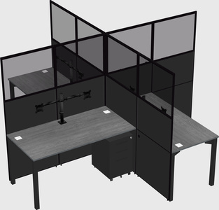 Quad office cubicles