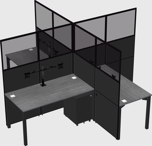 Quad office cubicles