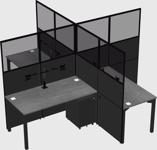 Quad office cubicles